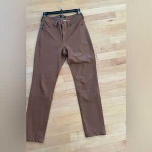 7 for all mankind faux leather brown pants size medium​​​​​